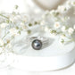 Natural Tahitian Pearl Cathedral Engagement Ring with Diamond Side Stones