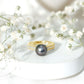 Natural Tahitian Pearl Cathedral Engagement Ring with Diamond Side Stones