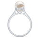 Freshwater Pearl Solitaire with Diamond Ring