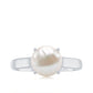 Freshwater Pearl Solitaire with Diamond Ring