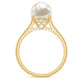 Freshwater Pearl Solitaire with Diamond Ring