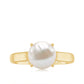 Freshwater Pearl Solitaire with Diamond Ring