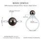 7.5 Carat Genuine Tahitian Black Pearl Cathedral Engagement Ring with Split Shank