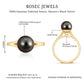 7.5 Carat Genuine Tahitian Black Pearl Cathedral Engagement Ring with Split Shank