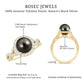 Real Tahitian Pearl and Diamond Crossover Engagement Ring