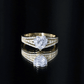 2 Carat Moissanite Heart Designer Engagement Ring with Split Shank