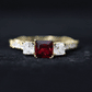 Lab Grown Ruby Vintage Looking Engagement Ring With Certificate