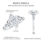 Anillo de Compromiso de Moissanita Corte Marquesa de 1 Quilate con Engaste de Bisel