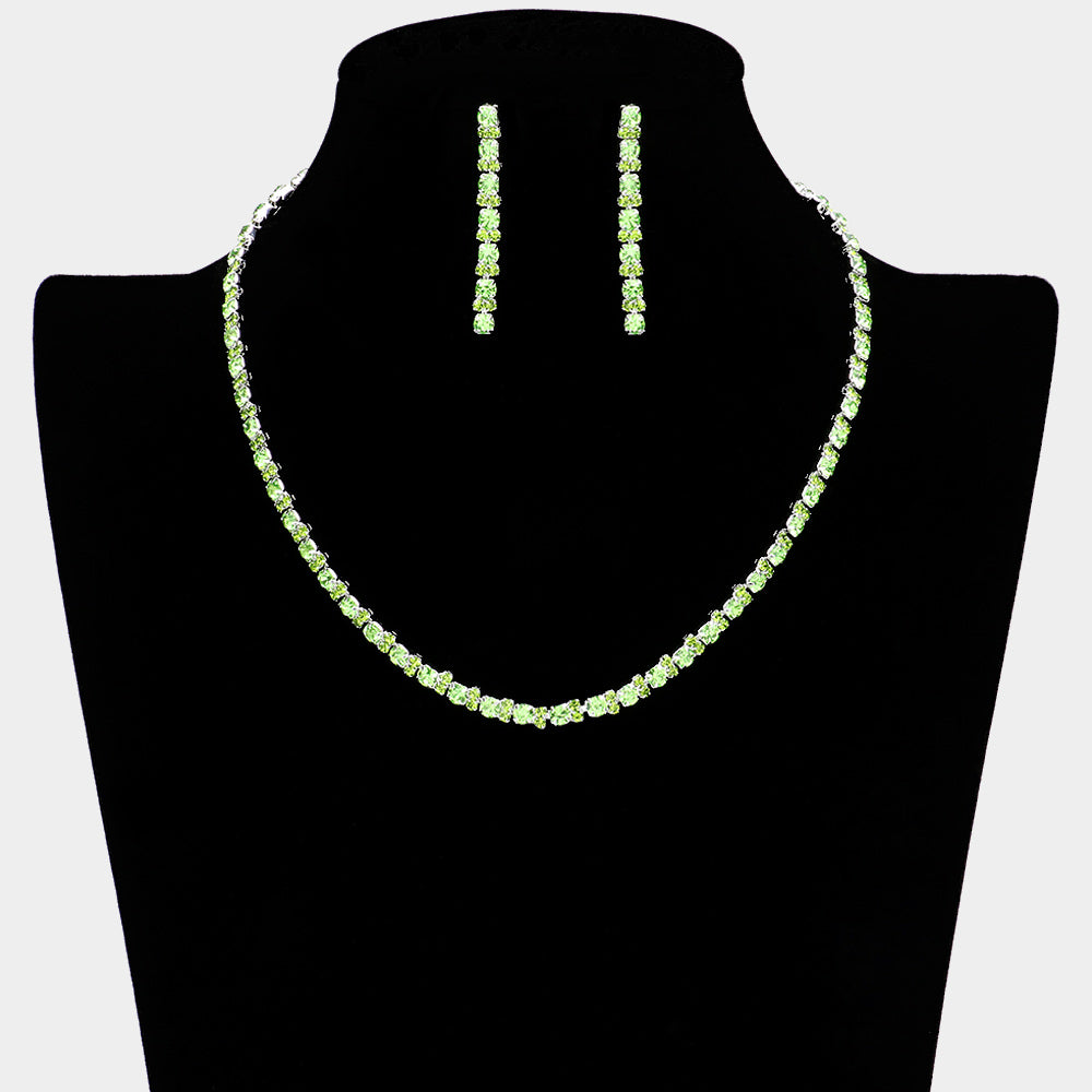 Rhinestone Cluster Necklace