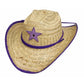 Fiesta de Rodeo Bullhide - Sombrero de vaquera de paja para niña
