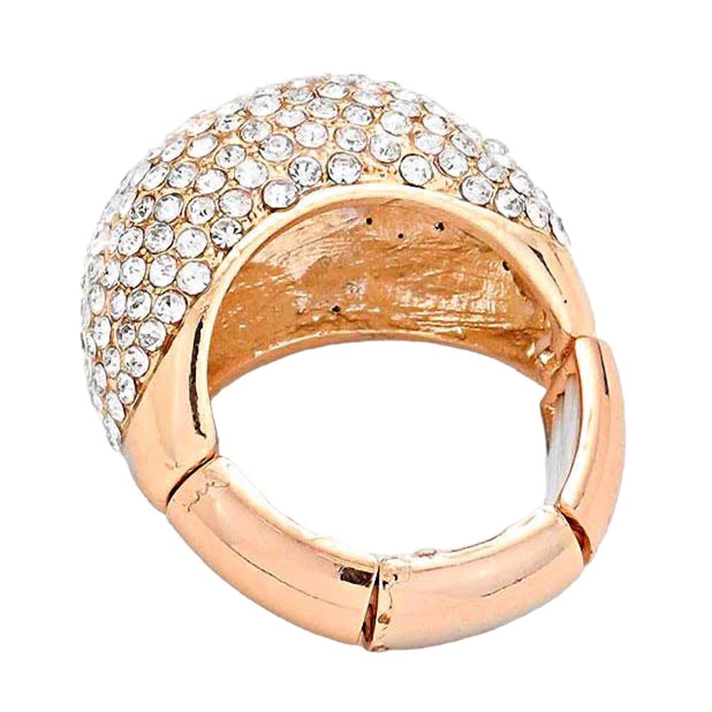 Crystal Pave Dome Stretch Ring