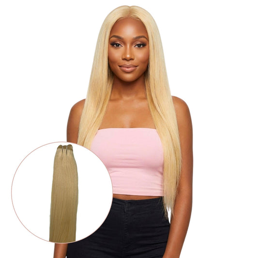 Extensiones de cabello 100% humano liso rubio natural