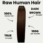 Paquetes de cabello humano 100% liso, marrón oscuro, sin procesar