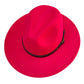 Belt Band Pointed Fedora Hat