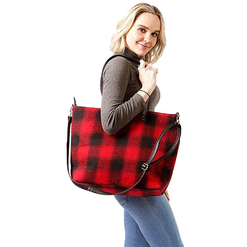 Buffalo Check Weekend Tote Bag