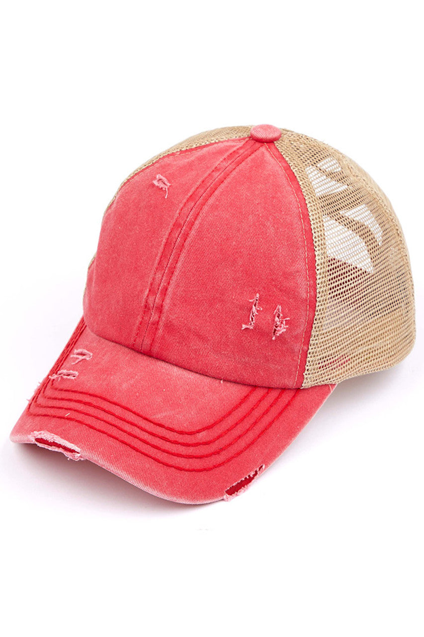 C.C Women's Baseball Ponytail Cap
