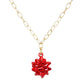 Christmas Gift Bow Necklace