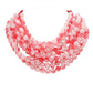 Women's Chunky Multi-Strand Beaded Statement Necklace with Magnetic Clasp