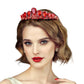 Crystal Glass Teardrop Cluster Princess Tiara
