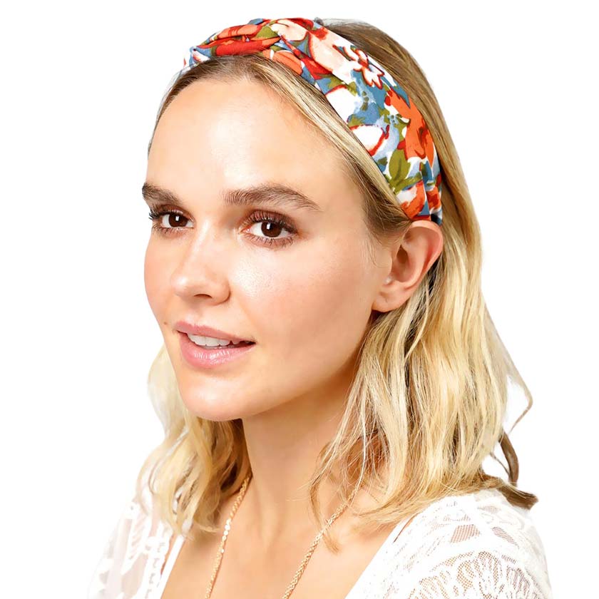 Flower Patterned Twisted Headband