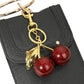 Glittered Cherry Bag Charm