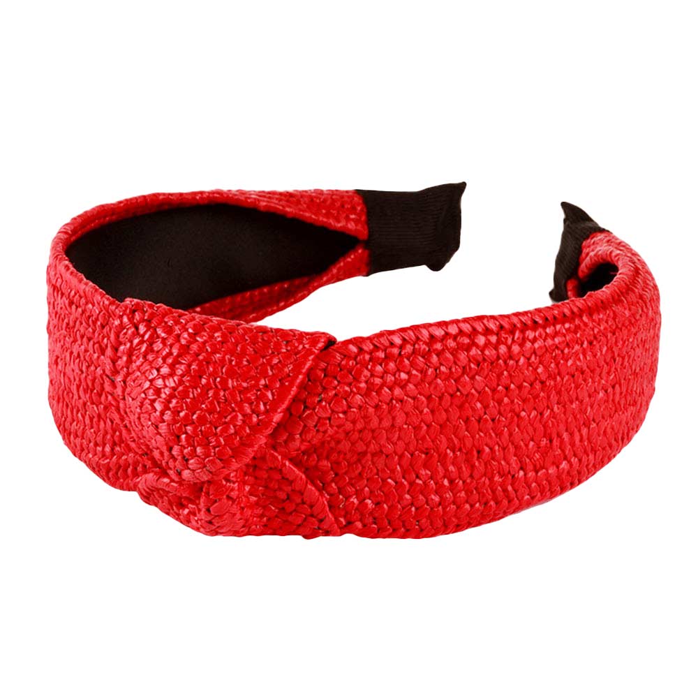 Trendy Straw Knot Burnout Headband