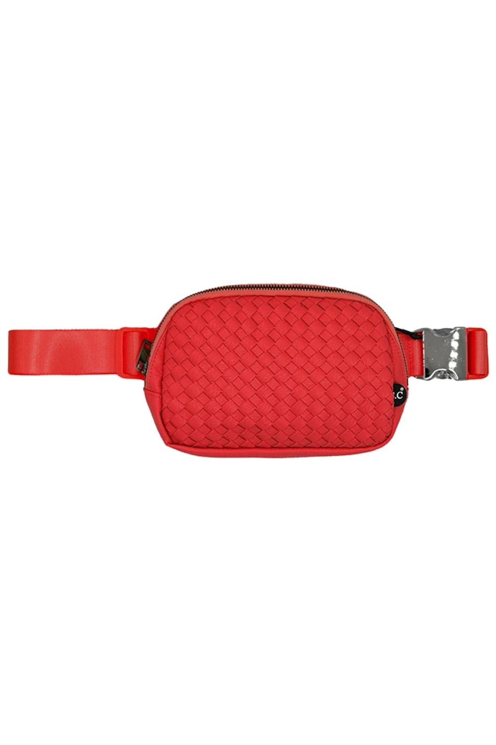 C.C Vegan Leather Woven Fanny Pack