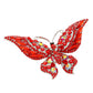 Glass Crystal Butterfly Pin Brooch