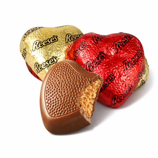 Corazones de mantequilla de cacahuete Reese's – Chocolate con leche – Bolsa a granel con valor añadido