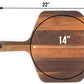 Walnut Pizza Peel 22" x 16", Pizza Paddle, Pizza Board, Pizza Shovel, Wood Pizza Peel Made in the USA
