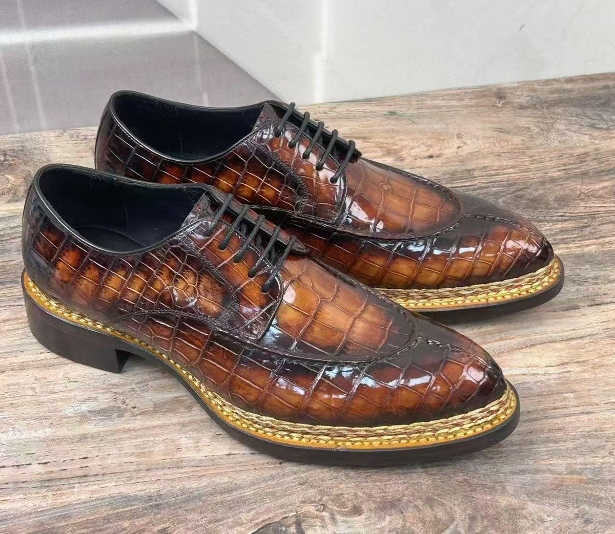 Maurice Regent Alligator Oxford - Coñac