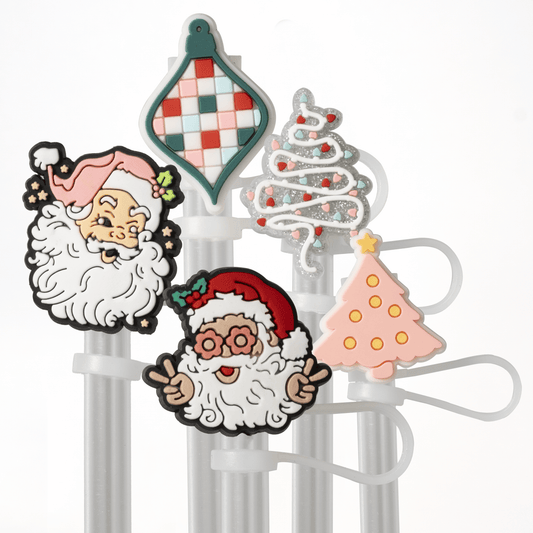 Adornos de paja para Navidad retro