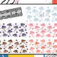 Retro Floral Boho Mushroom Glass Cups
