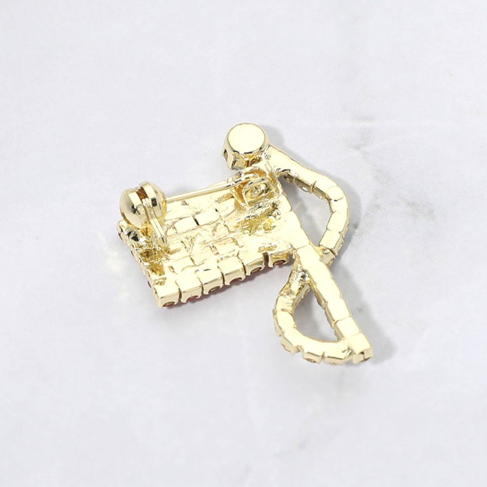 Rhinestone American USA Flag Pin Brooch
