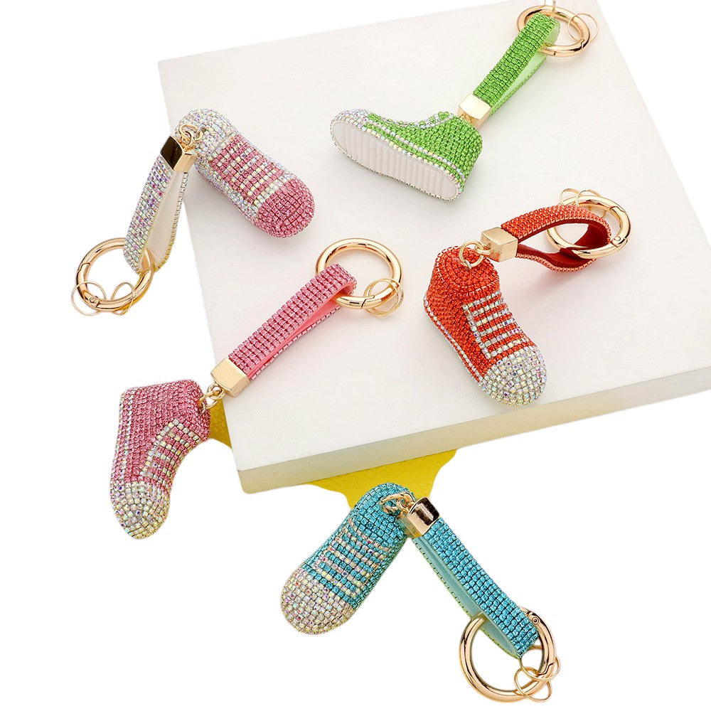 Rhinestone Pave Sneaker Bag Charm