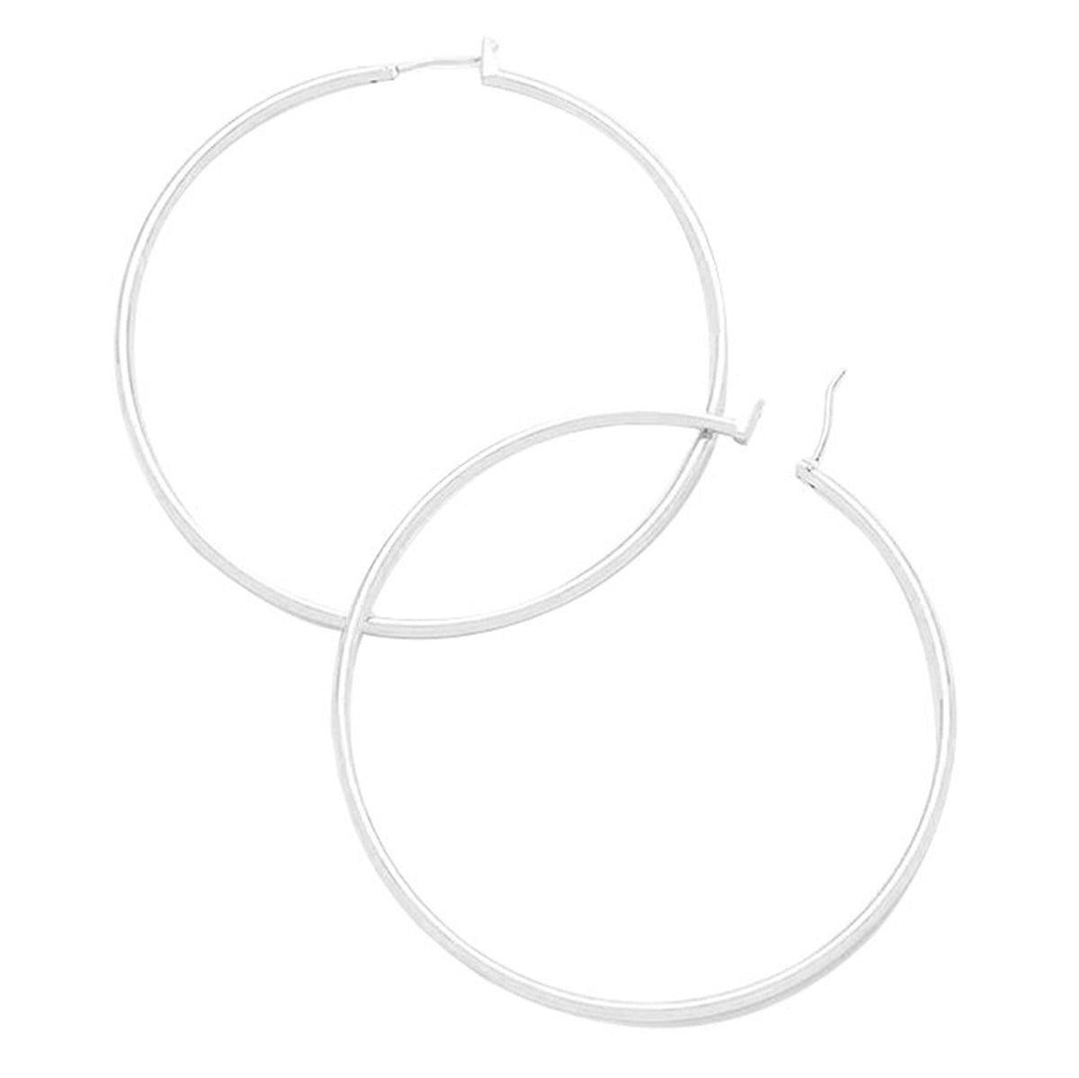 14K Gold-Filled Metal Hoop Pin Catch Earrings