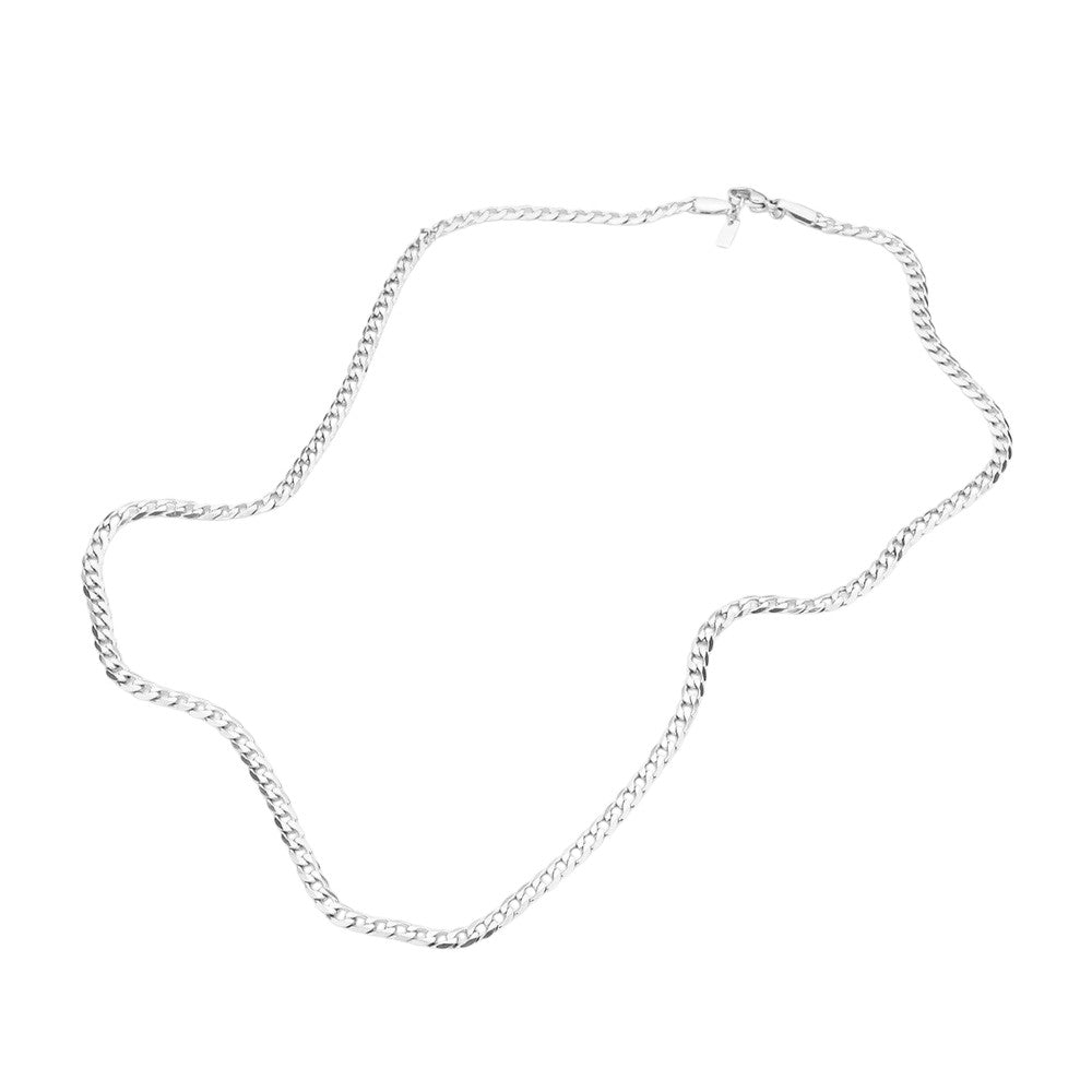 18 INCH, 4mm Stainless Steel Diamond Cut Cuban Chain Necklace