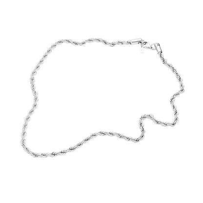 18 INCH, 4mm Stainless Steel Rope Chain Necklace