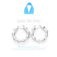 18K Gold Dipped Stainless Steel 1.5 Inch Metal Bamboo Hoop Earrings