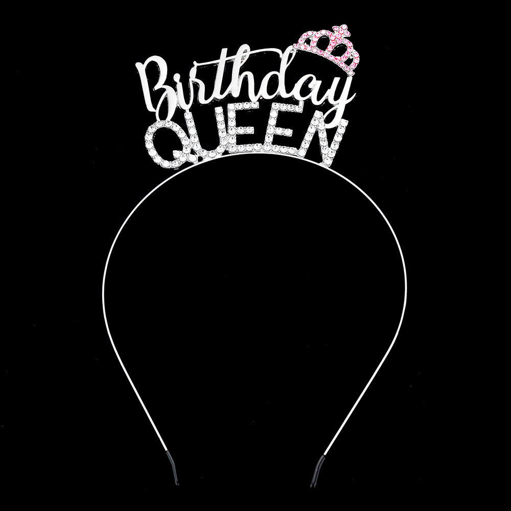 Birthday Queen Rhinestone Metal Headband