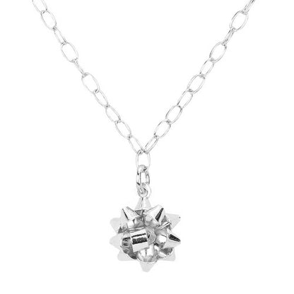 Christmas Gift Bow Necklace
