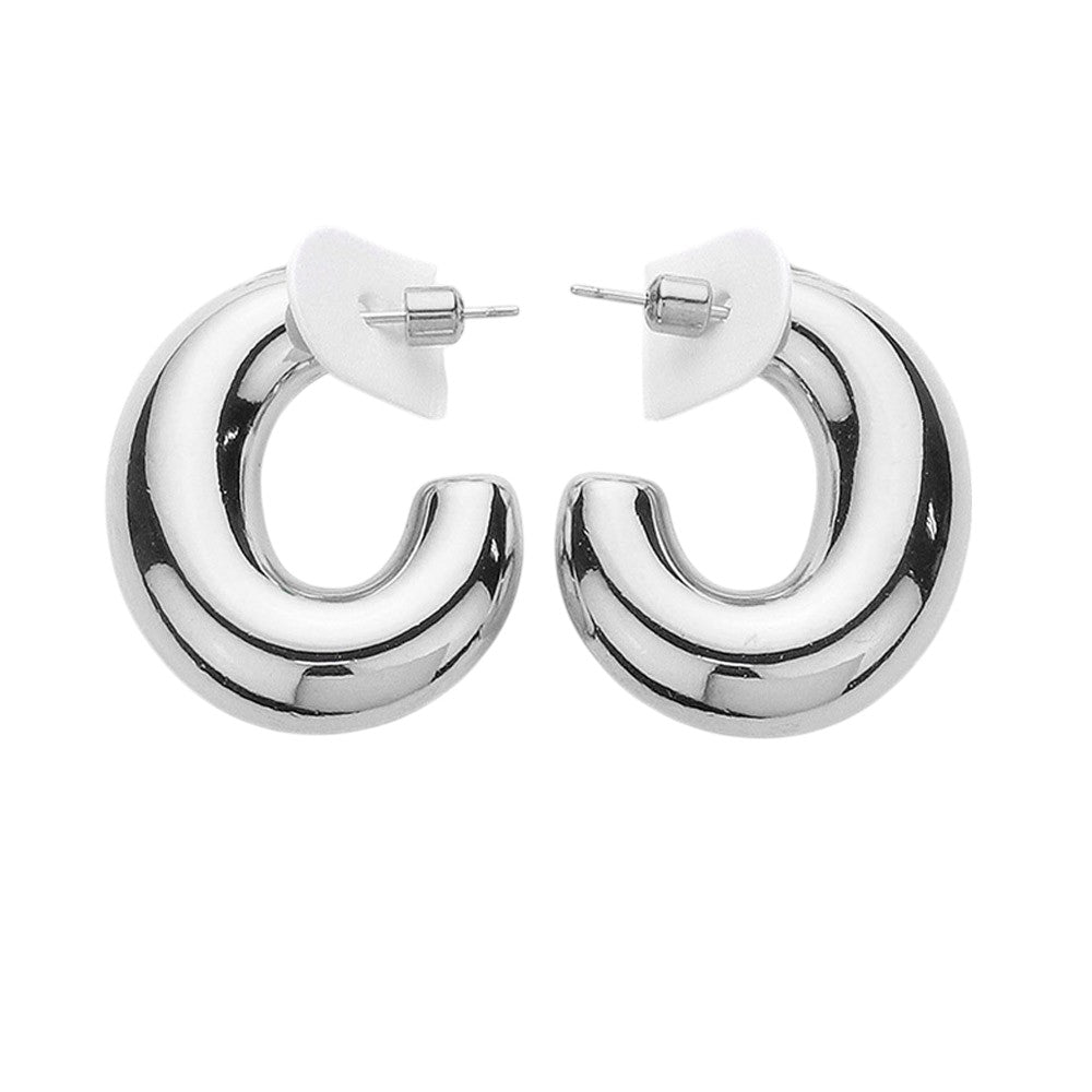 Chunky Stainless Steel Hoop Earrings