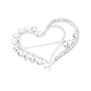 Stone Trimmed Heart Pin Brooch