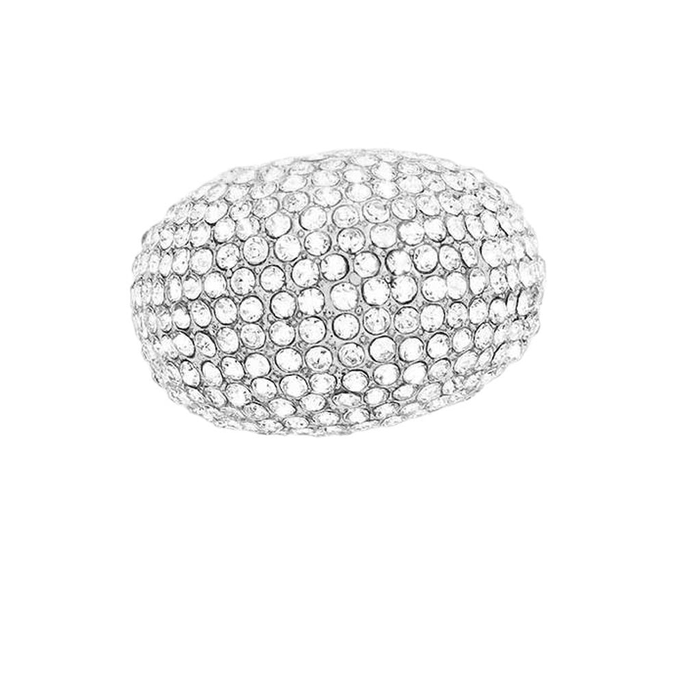 Crystal Pave Dome Stretch Ring