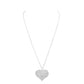 Crystal Pave Heart Pendant Long Necklace