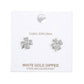 Cubic Zirconia Clover Stud Earrings