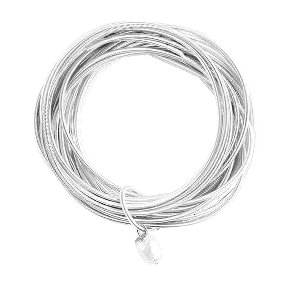 Freshwater Pearl Charm Guitar String Stackable Bracelet