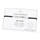 Gold Dipped BE KIND Message Bar Pointed Rope Bracelet