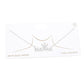 Gold Dipped CZ Crown MAMA Message Pendant Necklace