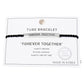 Gold Dipped FOREVER TOGETHER Pointed Rope Pull Tie Bracelet